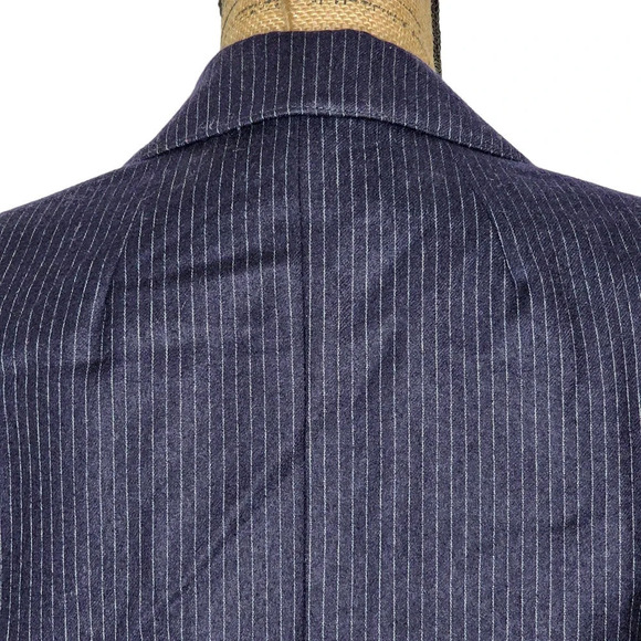 Harve Benard Womens Single Breasted Pinstripe Wool Blazer Suit Jacket Medium - Picture 6 of 11